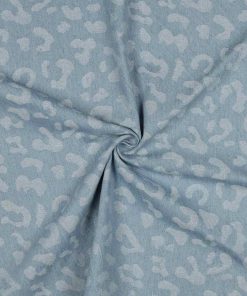 Denim Stoff, Jacquard, Jeansstoff, Leo Musterung