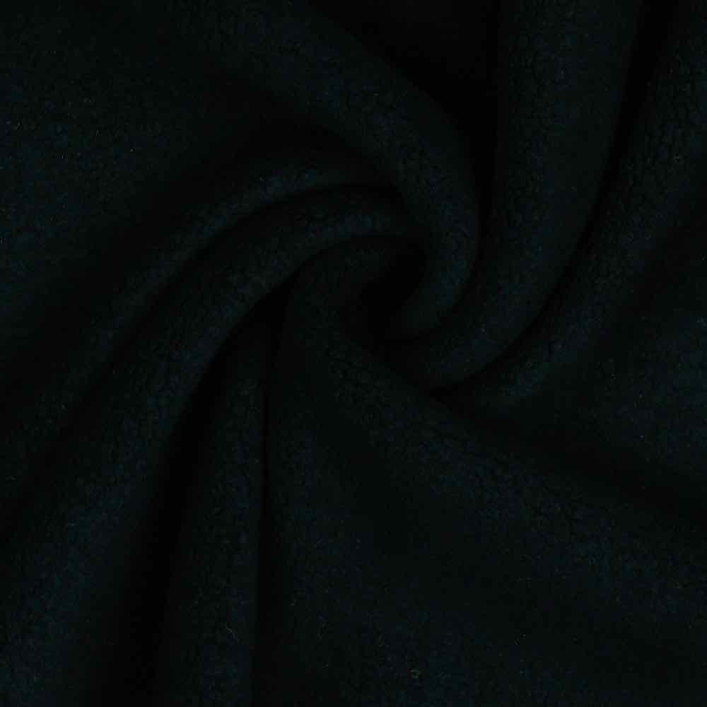 Sweatshirtstoff, Teddystoffoptik, dehnbar, weich und kuschelig – Schwarz