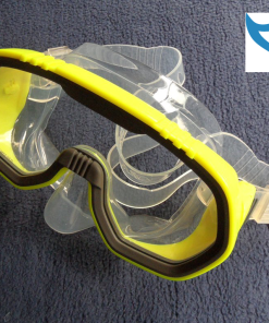 1-Fenstermaske gelb transparent Unidive Tauchermaske Maske Maskenbox Poseidon Ne