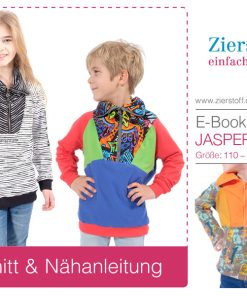 Pullover mit Troyer Kragen “JASPER”, Gr. 110 – 152 – Raglan [Digital]