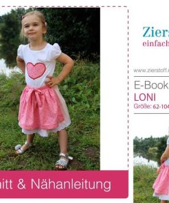 Dirndl “LONI” – Schnitt & E-Book, Gr 110-152 – Set aus Shirt, Rock & Schürze [Digital]
