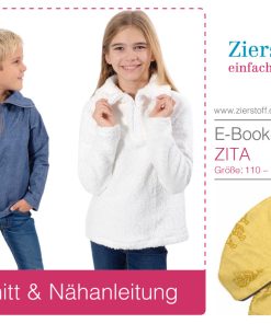 Pullover mit Troyer Kragen “ZITA”, Gr. 110 – 152 [Digital]