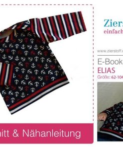 Baby Shirt “Elias”, Gr. 50 – 74 – mit amerikanischem Ausschnitt [Digital]