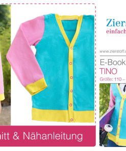 Sweatshirtjacke “TINO”, Gr. 110 – 152, unisex [Digital]