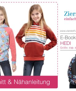 Sweatshirt “HEDI”, Gr. 110 – 152 – mit und ohne Kapuze möglich [Digital]