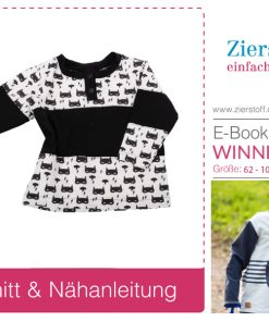 Shirt “WINNIE”, Gr. 62 – 104, mit oder ohne Teilungsnähten und Knopfleiste [Digital]