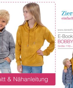 Sweatshirt mit Rollkragen “BOBBY”, Gr. 110 – 152 – mit oder ohne Ösen [Digital]