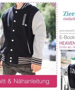 Collegejacke mit Knöpfen “Heaven”, Gr. 62 – 104 [Digital]