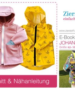 Jacke mit Reißverschluss “Johanna”, Gr. 62 – 104 [Digital]