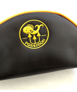 Poseidon schwarze Maskentasche Poseidon Logo in gelb Tauchermaske TauchMaske Neu