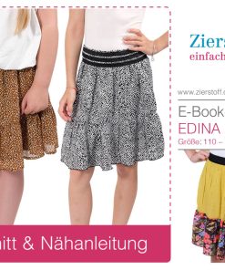 Chiffonrock / Stufenrock “EDINA”, Gr. 110 – 152 [Digital]