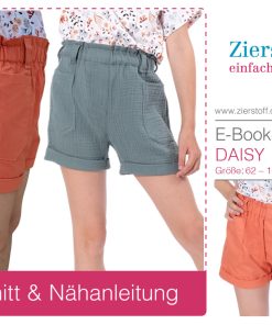 Kurze Hose, Short “DAISY”, Gr. 62 – 104, Paperbag Style [Digital]