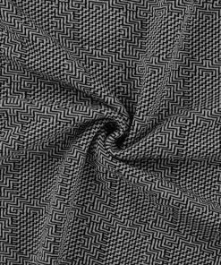 Jacquard Strick, Glencheck Musterung Schwarz Weiß