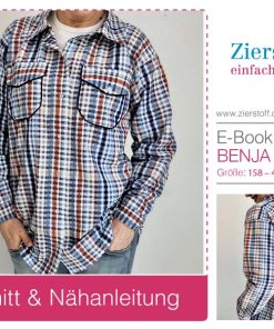 Hemdbluse “BENJA”, Gr. 158 – Damengr. 46 – lässig geschnitten