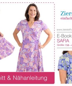 Wickelkleid “SAFIA”, Gr. 158 – Damengr. 46 [Digital]