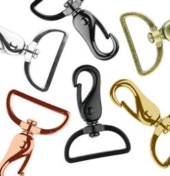 Karabinerhaken, 40 mm – aus Metall, diverse Farben