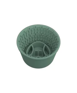 Schleckbowl mit starkem Saugnapf in Lebensmittelqualität (gefrierschrank-/spülmaschinengeeignet), inkl. Reinigungsbürste, salbei