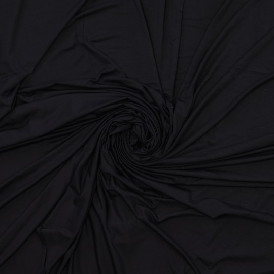 Jersey aus Bambus, unifarben Schwarz