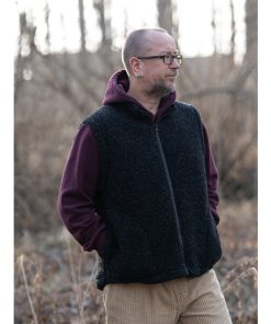 Alwero – Bodywarmer WALKER Adult, Biowolle, DEEP BLACK, unisex