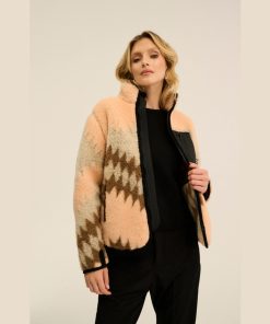 Alwero – Jacke SHERPA, Aztec Apricot, Biowolle