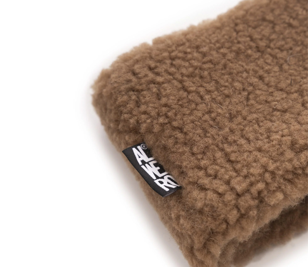 Alwero – Stirnband / Halswärmer VOVO, Teddy Brown, Biowolle, ultra light – Bild 4