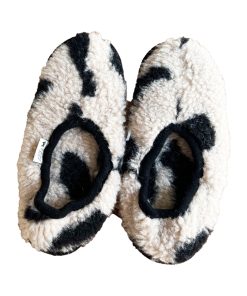 Alwero – Hausschuhe, Ballerina Adult, LEO Gepard, Biowolle