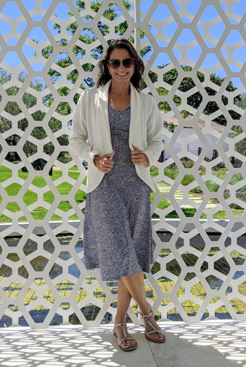 Dehnbarer Strickstoff mit Zopfmuster, Ecru – Bild 6