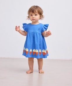 BOBO CHOSES – Baby Kleid „Morning Egg“, light blue, Biobaumwolle