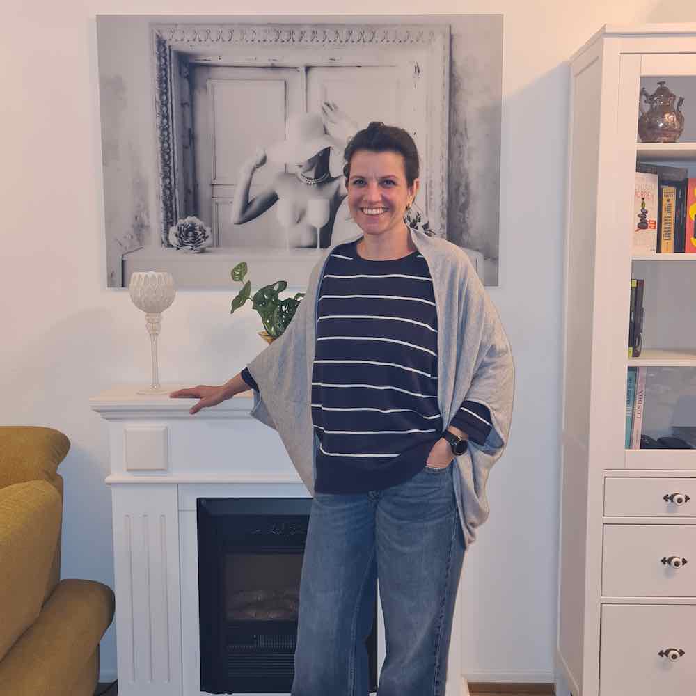 Strickstoff, Jersey, Rippenjersey in Ecru – gebrushed – Bild 7