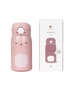 Fabelab – Trinkflasche mit Thermofunktion „Time for School Bunny Old Rose“, 320ml