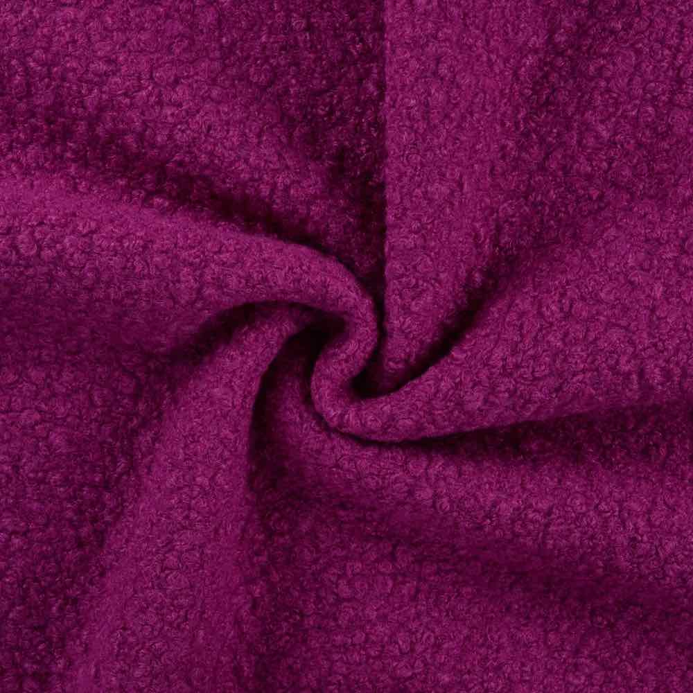 Trendiger Boucle – Unifarben, Fuchsia – Bild 3