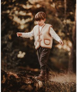 Alwero – Bodywarmer Alpen Junior, Biowolle, BEIGE