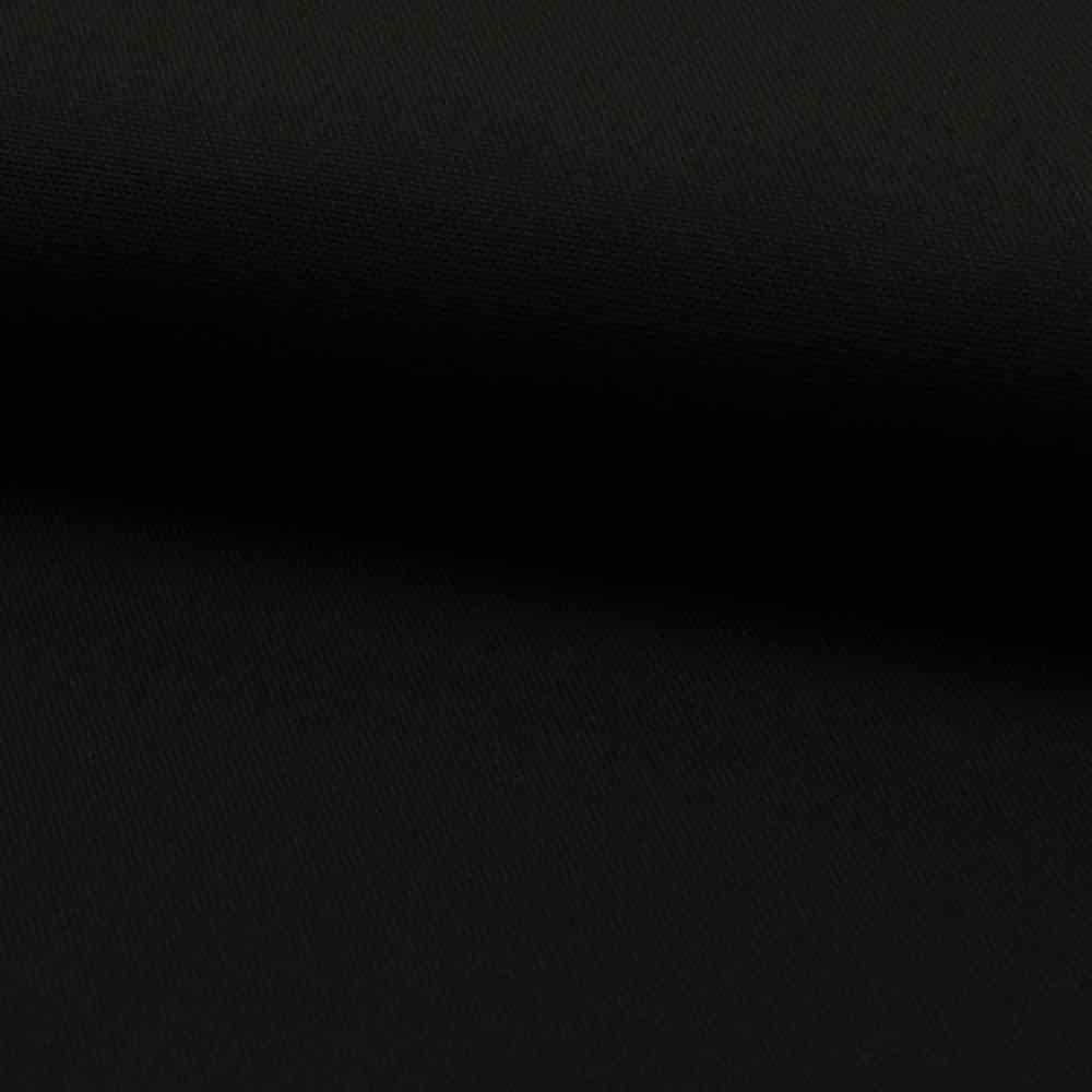Baumwollstoff, Canvas, Unifarben Schwarz – Bild 2