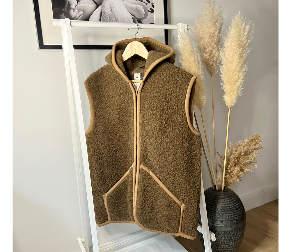 Alwero – Bodywarmer „Everest“ Adult, Biowolle, Bark, Unisex – Bild 2