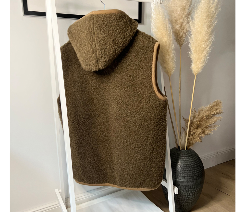 Alwero – Bodywarmer „Everest“ Adult, Biowolle, Bark, Unisex – Bild 3