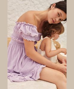 LIILU – Kleid „Terry Smocked Dress“ Woman, Biobaumwolle