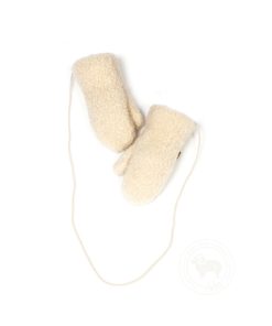 Alwero – Handschuhe „GULLY“, Natural, Biowolle, mit Band