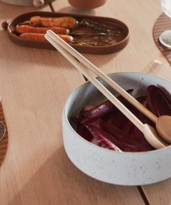 OYOY – Schüssel HAGI, mittel, Ø17 x H7 cm, weiß/braun