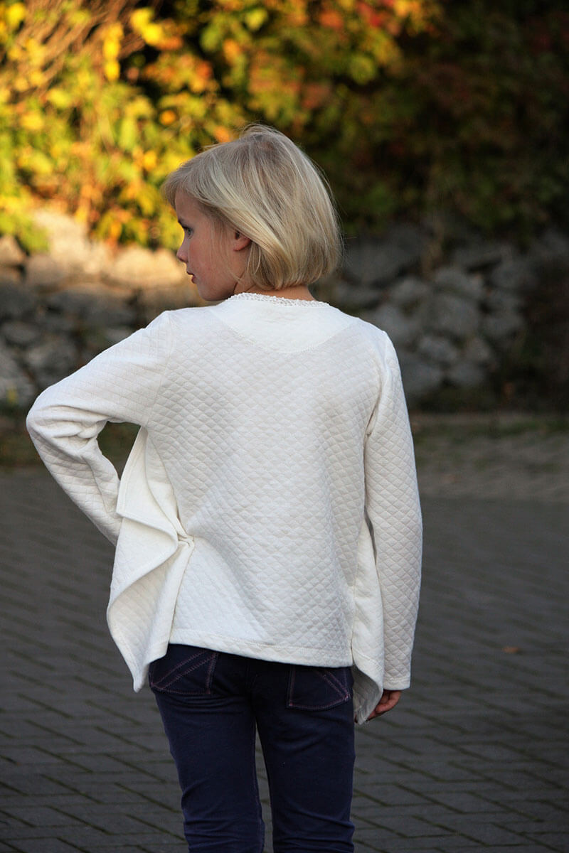 Waffelstoff, weiche anschmiegsame Qualität – Ecru – Bild 5