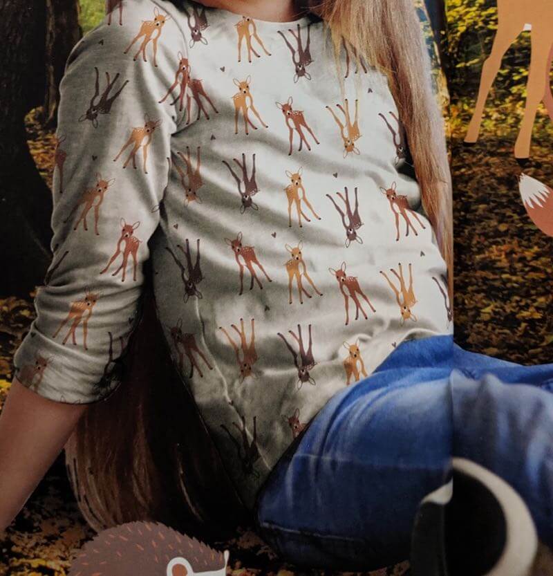 Jersey, kleine Rehe auf Grau – Bild 4