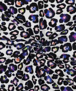 Jersey, Leo Lila / Rosa auf Weiß – Digitaldruck