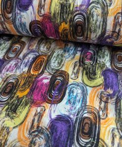 Jersey, Musterung Orange / Lila