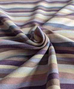 Jersey, Streifen Mauve Beige Lila