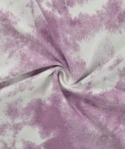 Sweatshirtstoff, French Terry, Sommersweat, Batikoptik – Lila
