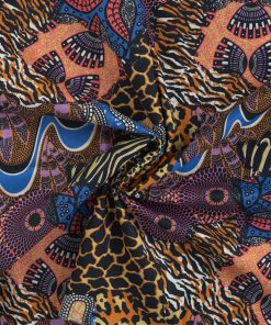 Baumwolle, Musterung im Africa Style, Royal – Digitaldruck
