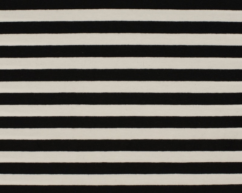 Jersey, breite Streifen Schwarz / Weiß – Bild 2