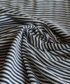 Jersey, Serie Maritim, schmale Streifen Marine / Weiß