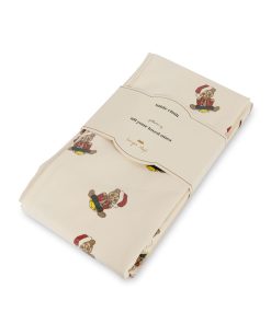 Konges Sløjd – Weihnachtliche Wachstischdecke „Christmas Teddy“, Biobaumwolle