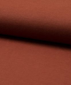 Leicht fallendes Mischgewebe, elastisch, Rost – Lino – Restposten zum Sonderpreis 1 Meter