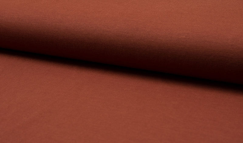 Leicht fallendes Mischgewebe, elastisch, Rost – Lino – Restposten zum Sonderpreis 1 Meter